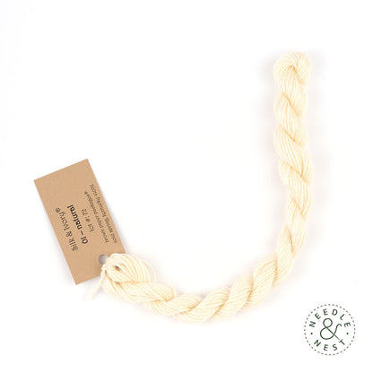 Silk & Ivory White Natural on a White Background