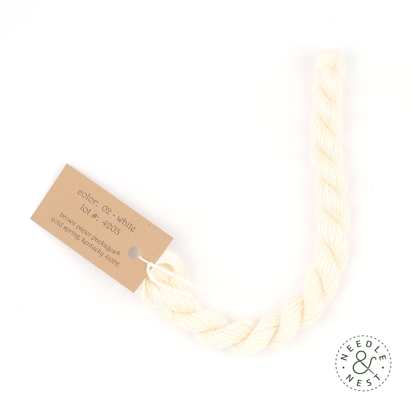 Silk & Ivory White Thread on a White Background