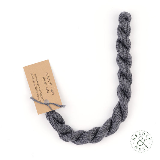 Silk & Ivory Lava Thread on a White Background
