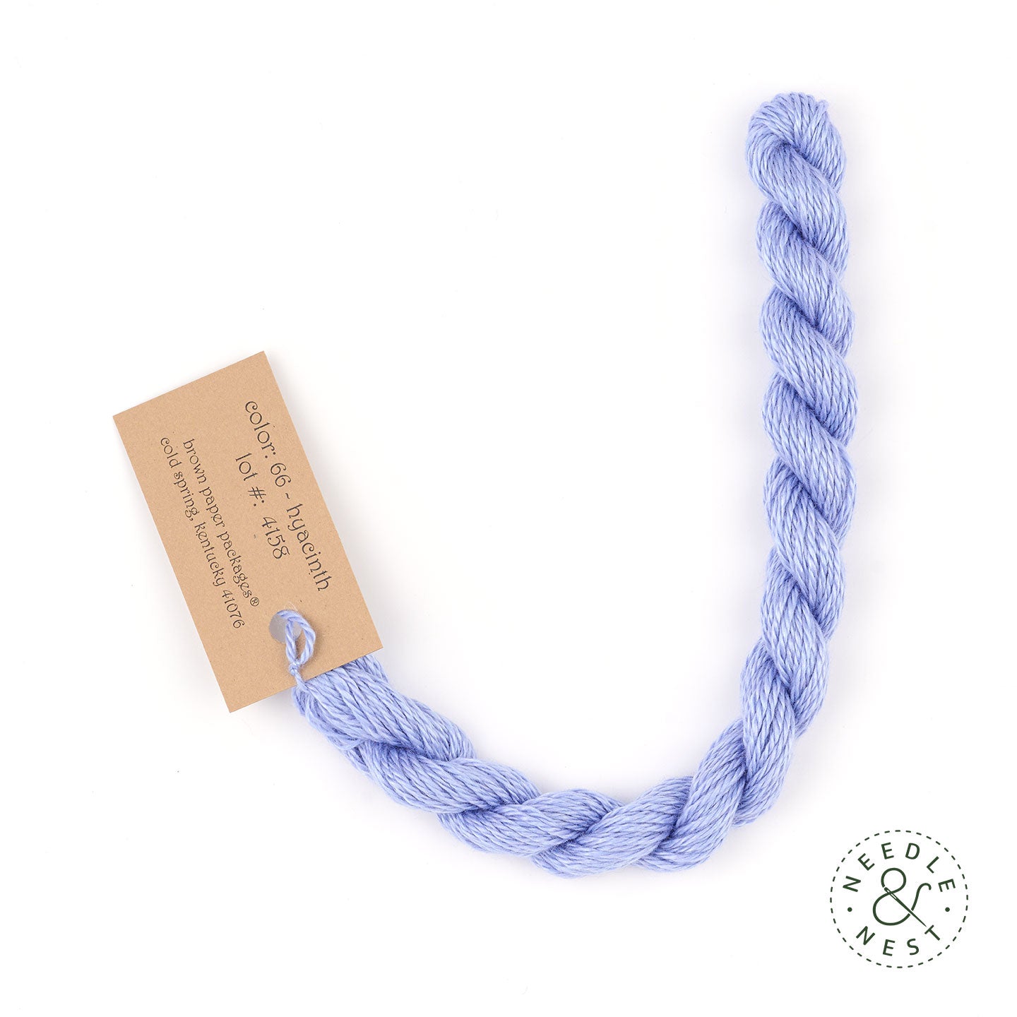 Silk & Ivory Hyacinth Thread on a White Background