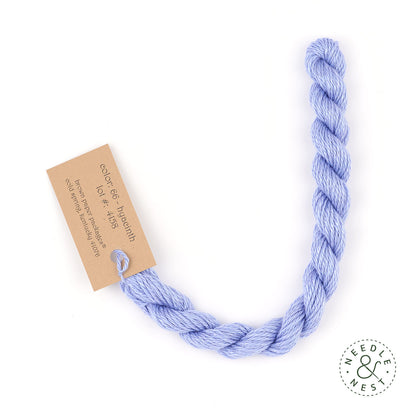 Silk & Ivory Hyacinth Thread on a White Background