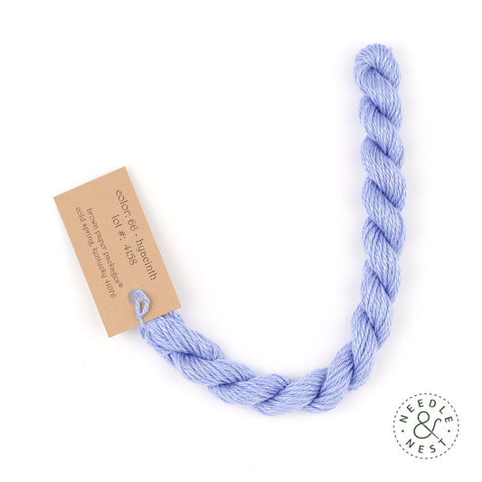 Silk & Ivory Hyacinth Thread on a White Background