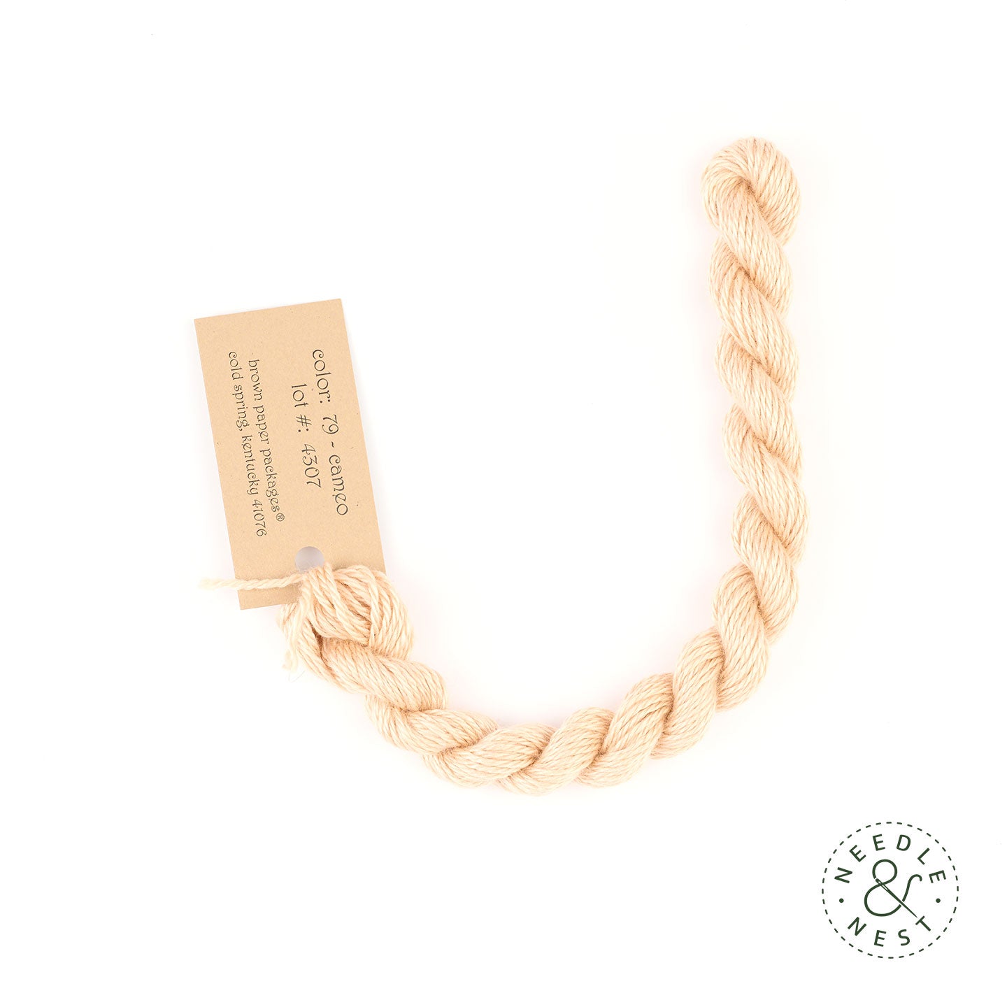 Silk & Ivory Cameo Thread on a White Background