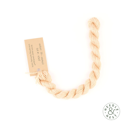 Silk & Ivory Cameo Thread on a White Background