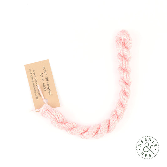 Silk & Ivory Papaya Thread on a White Background
