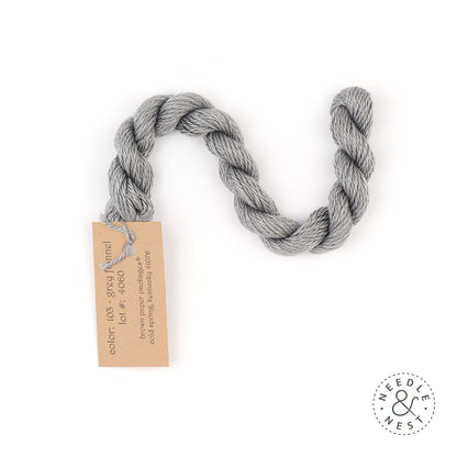 Silk & Ivory Grey Flannel