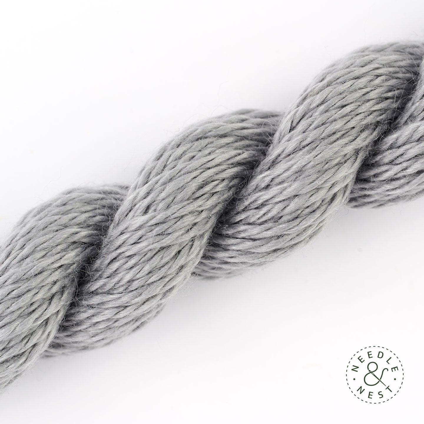 Silk & Ivory Grey Flannel
