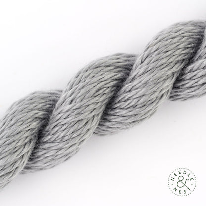 Silk & Ivory Grey Flannel