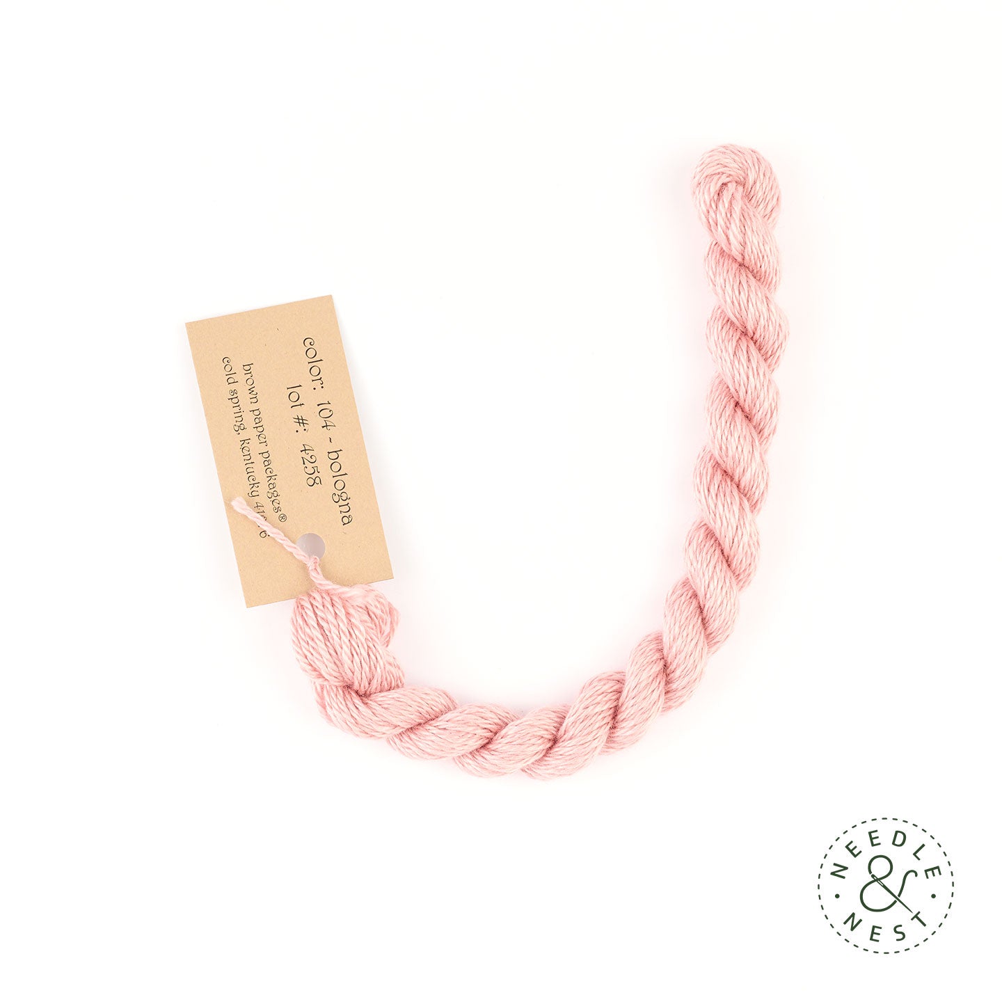 Silk & Ivory Bologna Thread on a White Background