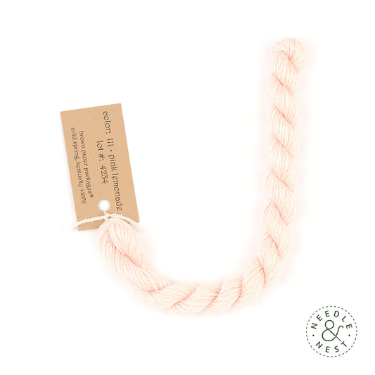 Silk & Ivory Pink Lemonade Thread on a White Background