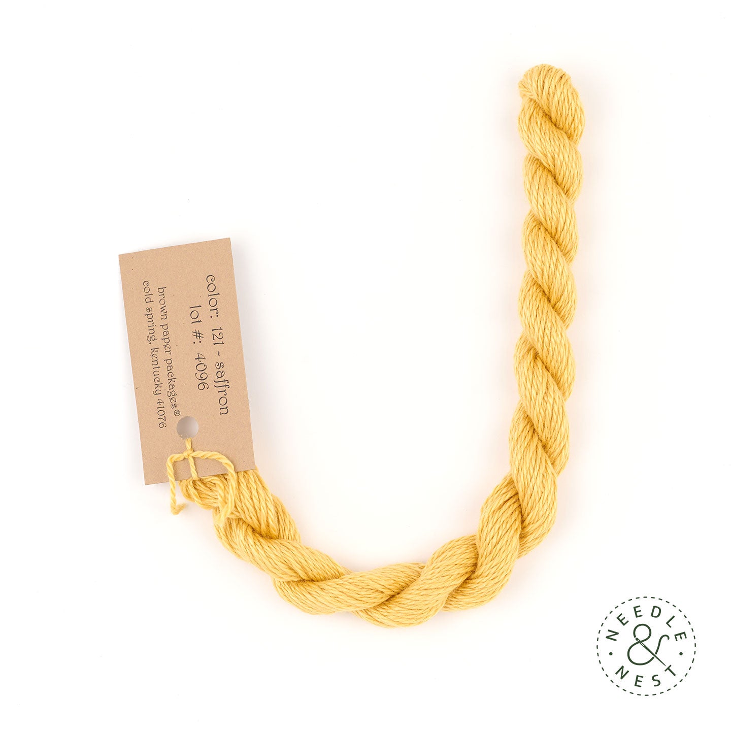 Silk & Ivory Saffron Thread on a White Background