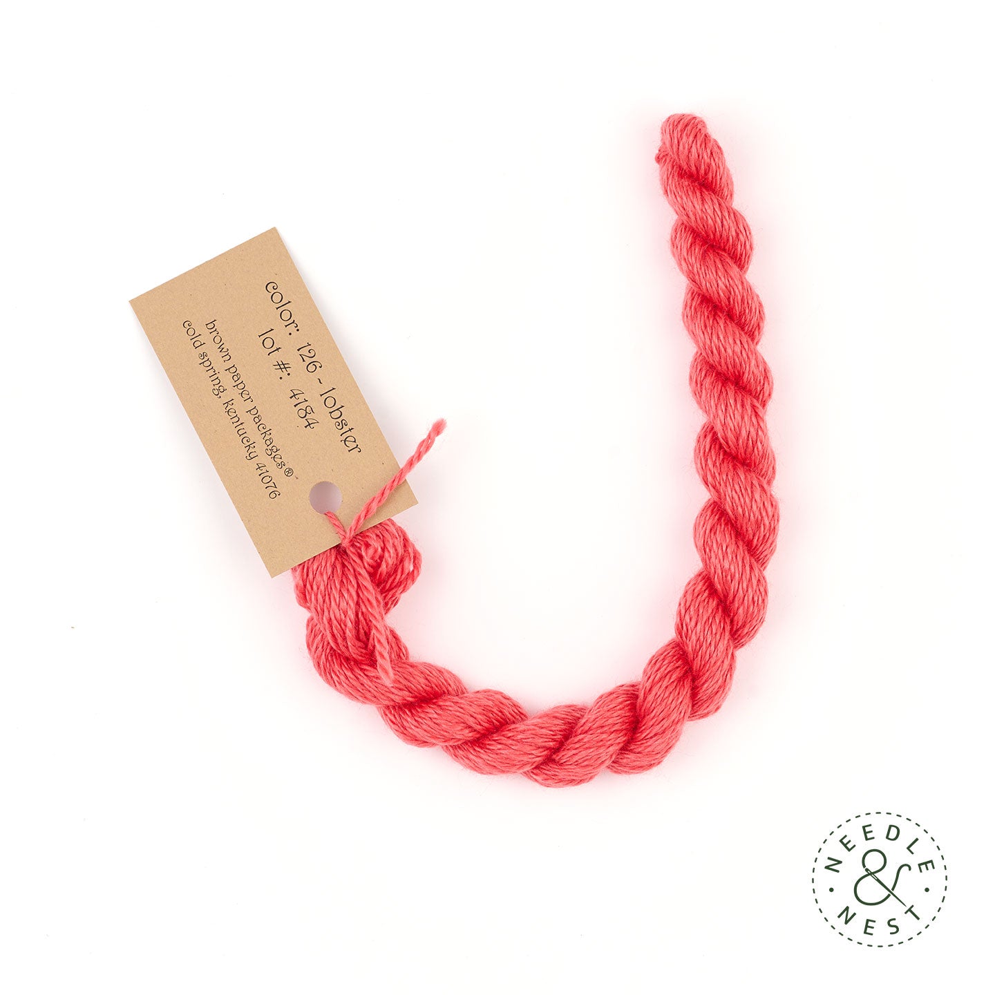 Silk & Ivory Lobster Thread on a White Background