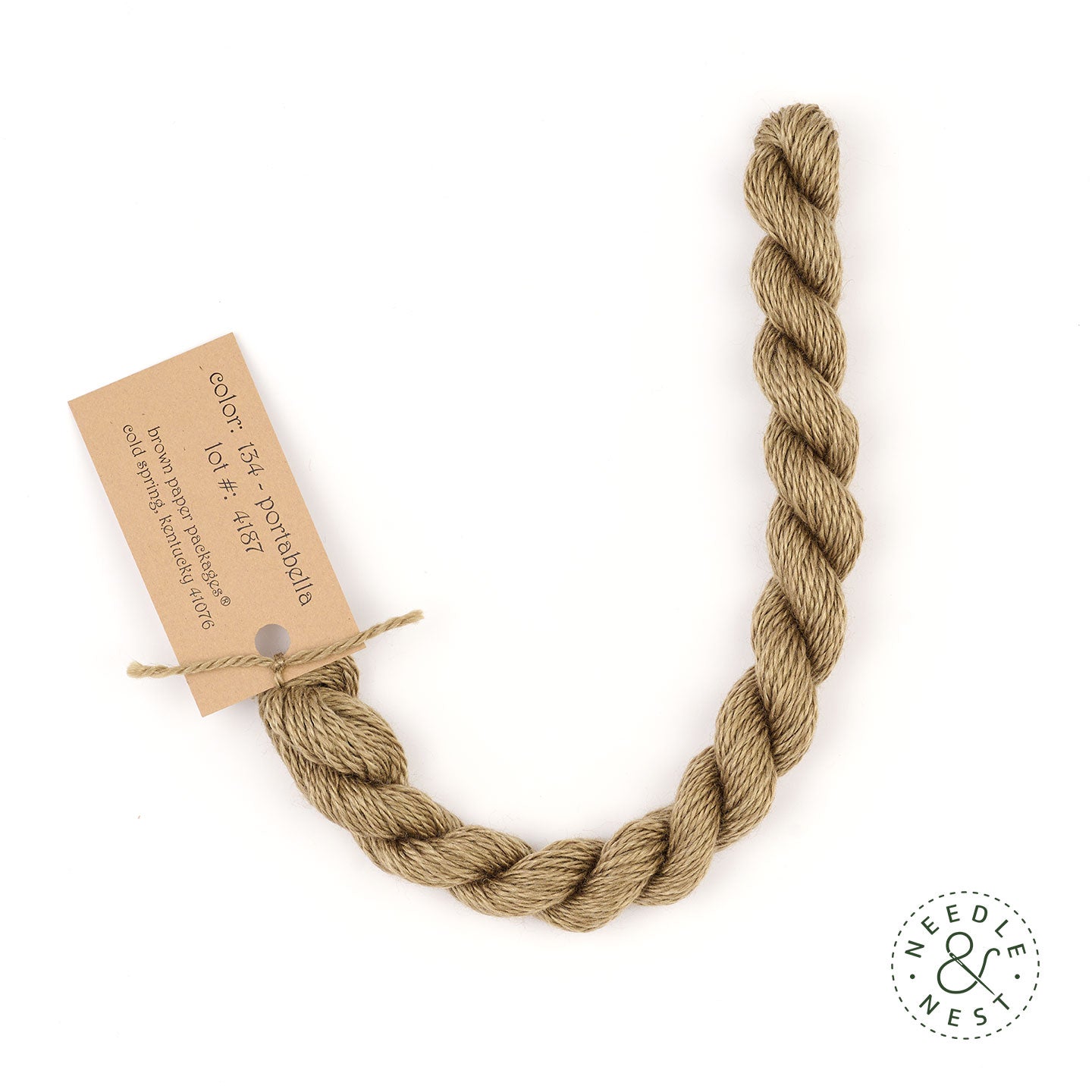 Silk & Ivory Portabella Thread on a White Background