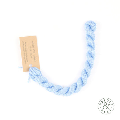 Silk & Ivory Thistle Thread on a White Background