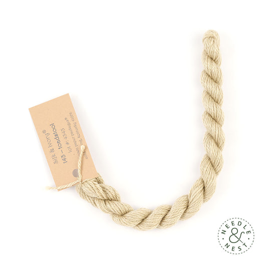 Silk & Ivory Toadstool Thread on a White Background