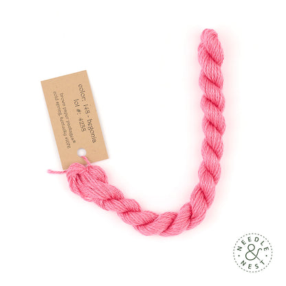 Silk & Ivory Begonia Thread on a White Background