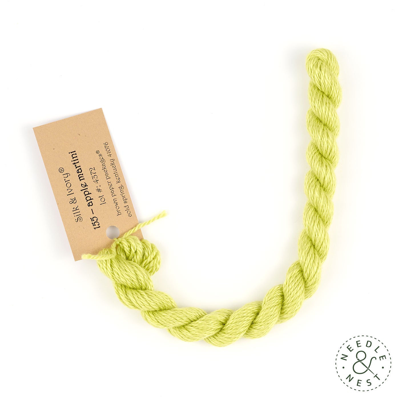 Silk & Ivory Apple Martini Thread on a White Background
