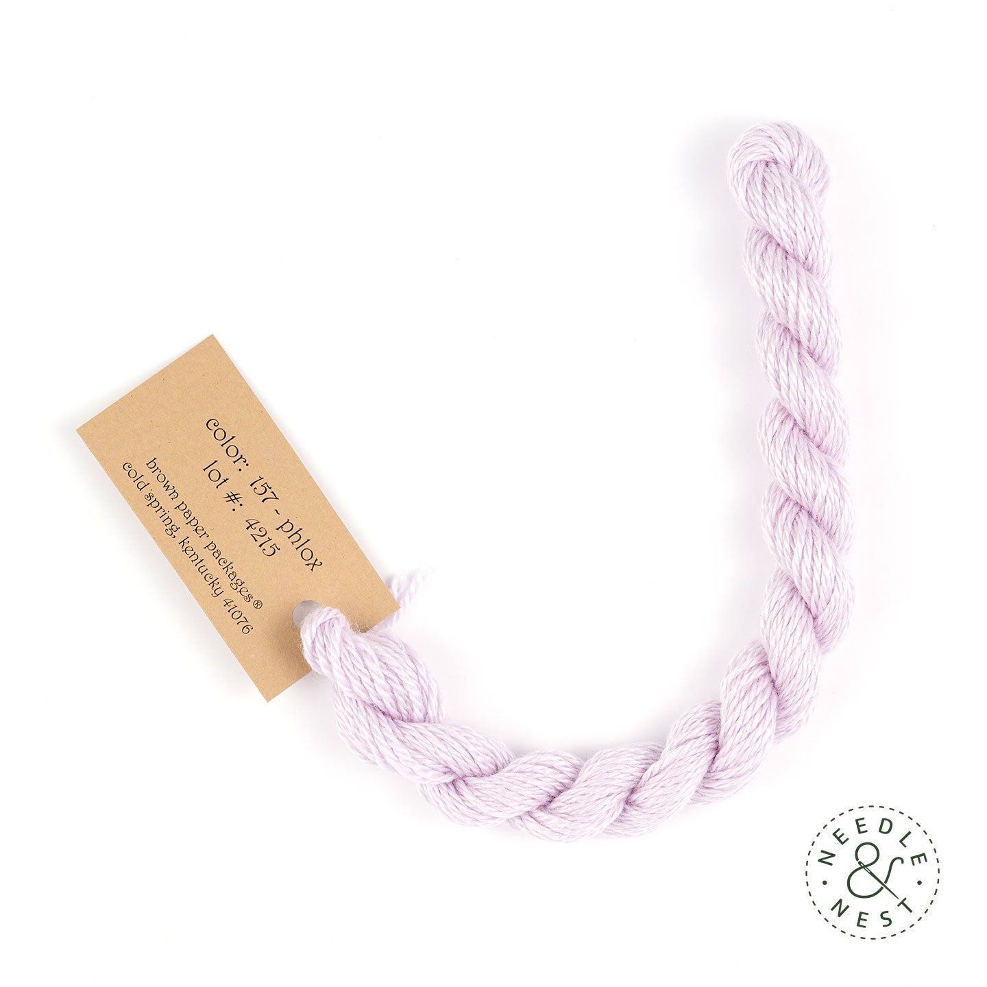 Silk & Ivory Phlox Thread on a White Background