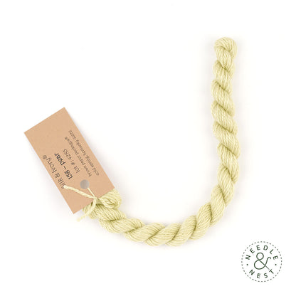 Silk & Ivory Pear Thread on a White Background