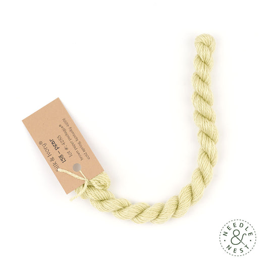 Silk & Ivory Pear Thread on a White Background