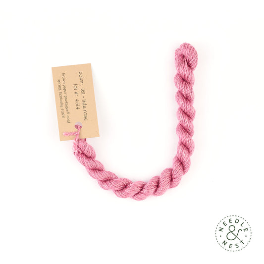 Silk & Ivory Lida Rose Thread on a White Background