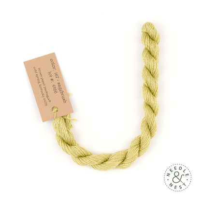 Silk & Ivory Sagebrush Thread on a White Background