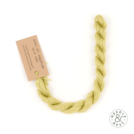 Silk & Ivory Sagebrush Thread on a White Background
