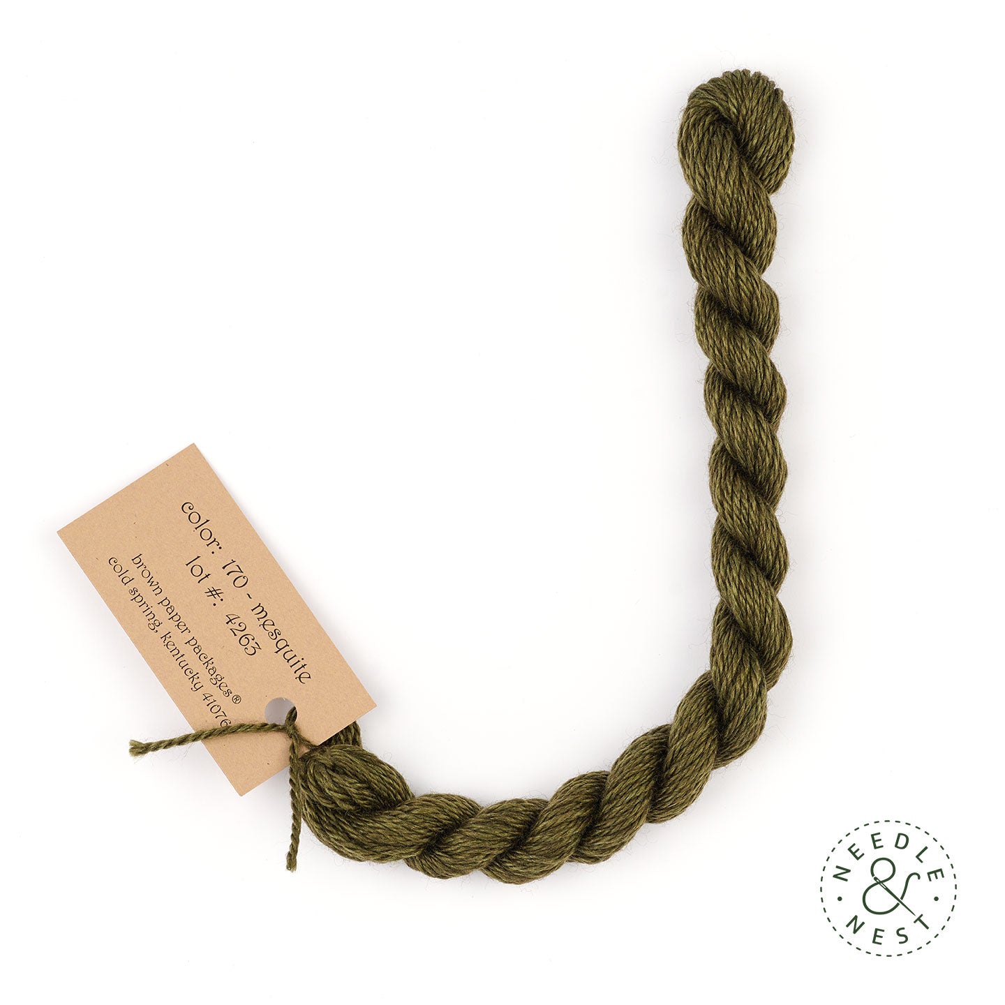 Silk & Ivory Mesquite Thread on a White Background