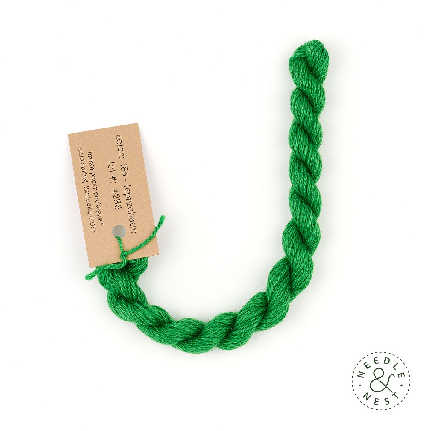 Silk & Ivory Leprechaun Thread on a White Background