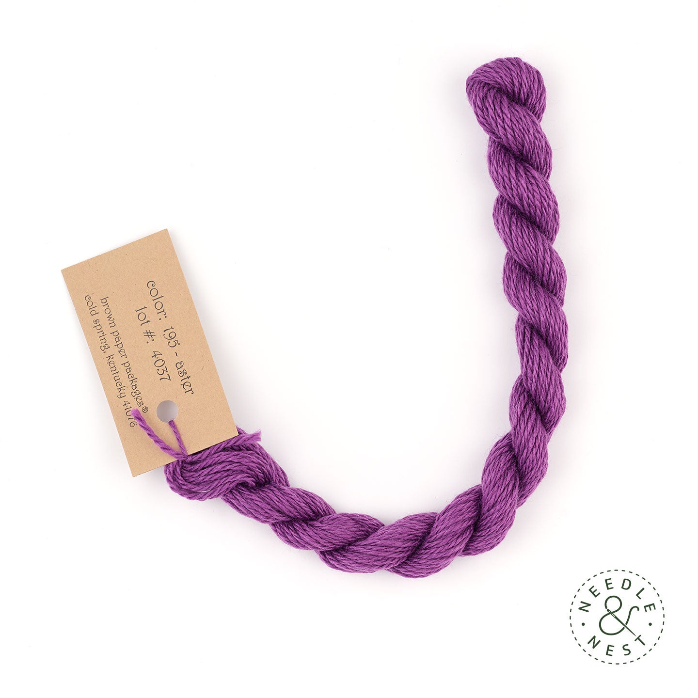 Silk & Ivory Aster Thread on a White Background