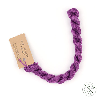 Silk & Ivory Aster Thread on a White Background