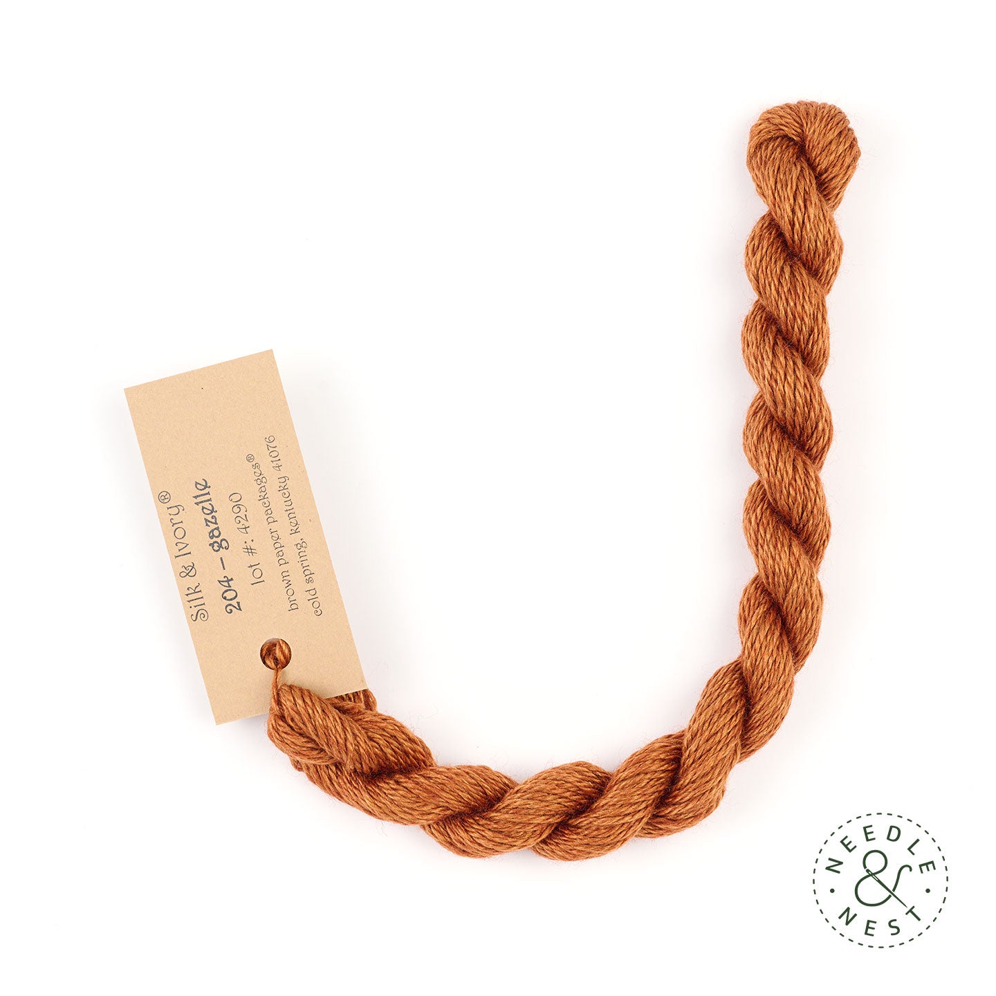 Silk & Ivory Gazelle Thread on a White Background