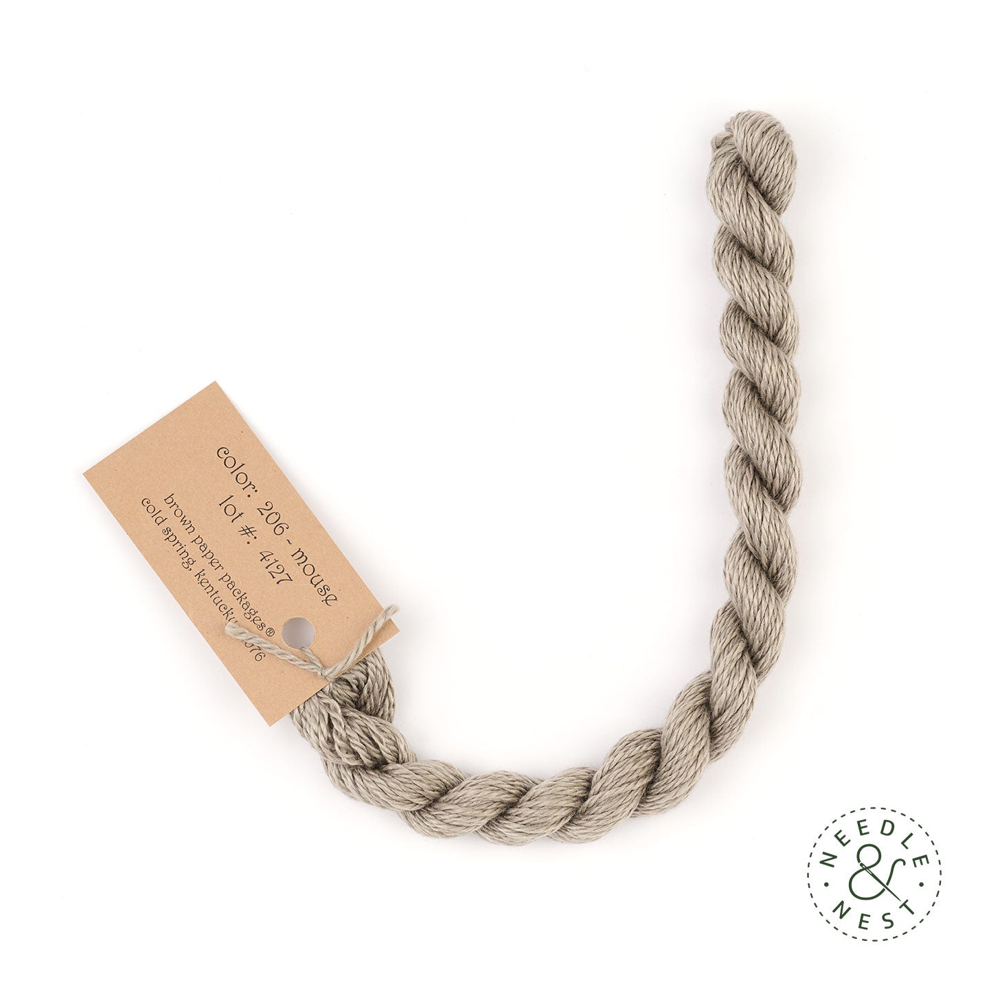 Silk & Ivory Mouse Thread on a White Background