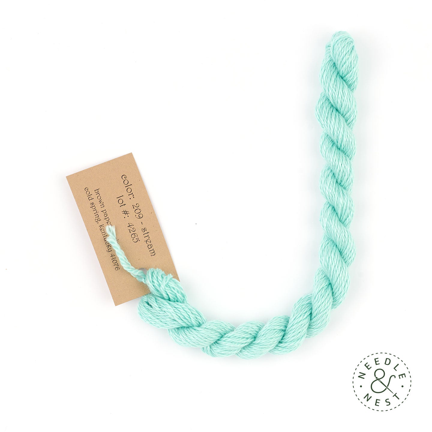 Silk & Ivory Stream Thread on a White Background