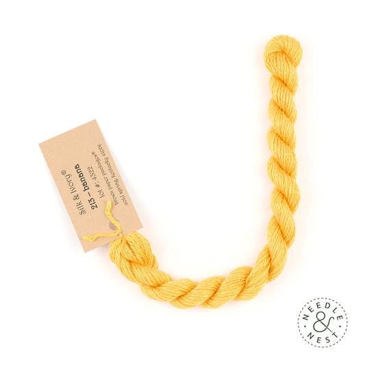 Silk & Ivory Banana Thread on a White Background