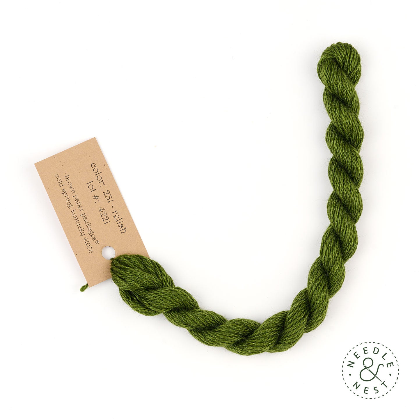 Silk & Ivory Relish Thread on a White Background