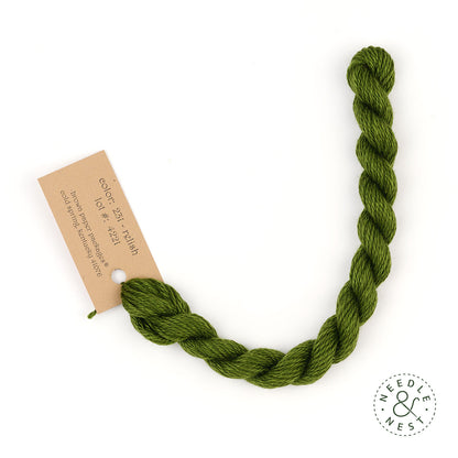 Silk & Ivory Relish Thread on a White Background