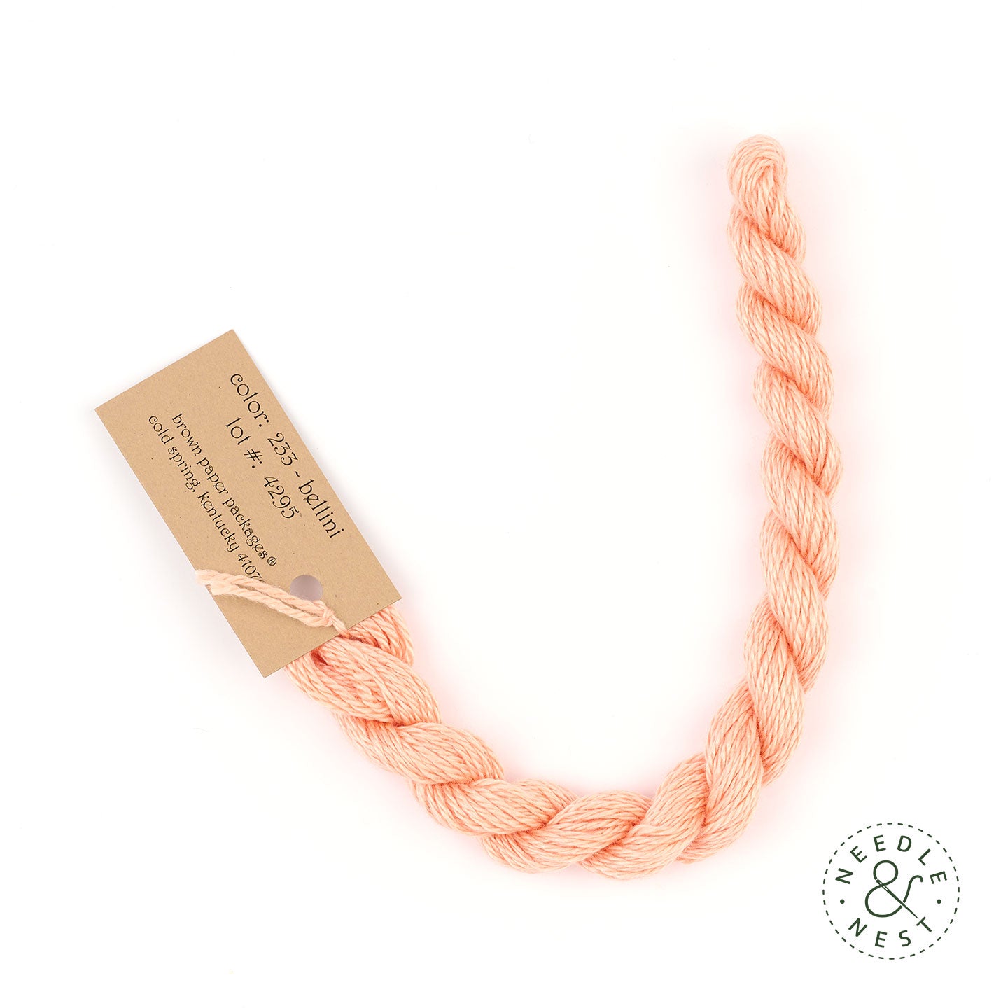 Silk & Ivory Bellini Thread on a White Background
