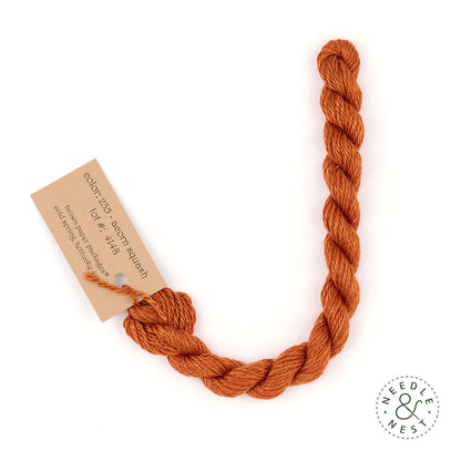 Silk & Ivory Acorn Squash Thread on a White Background
