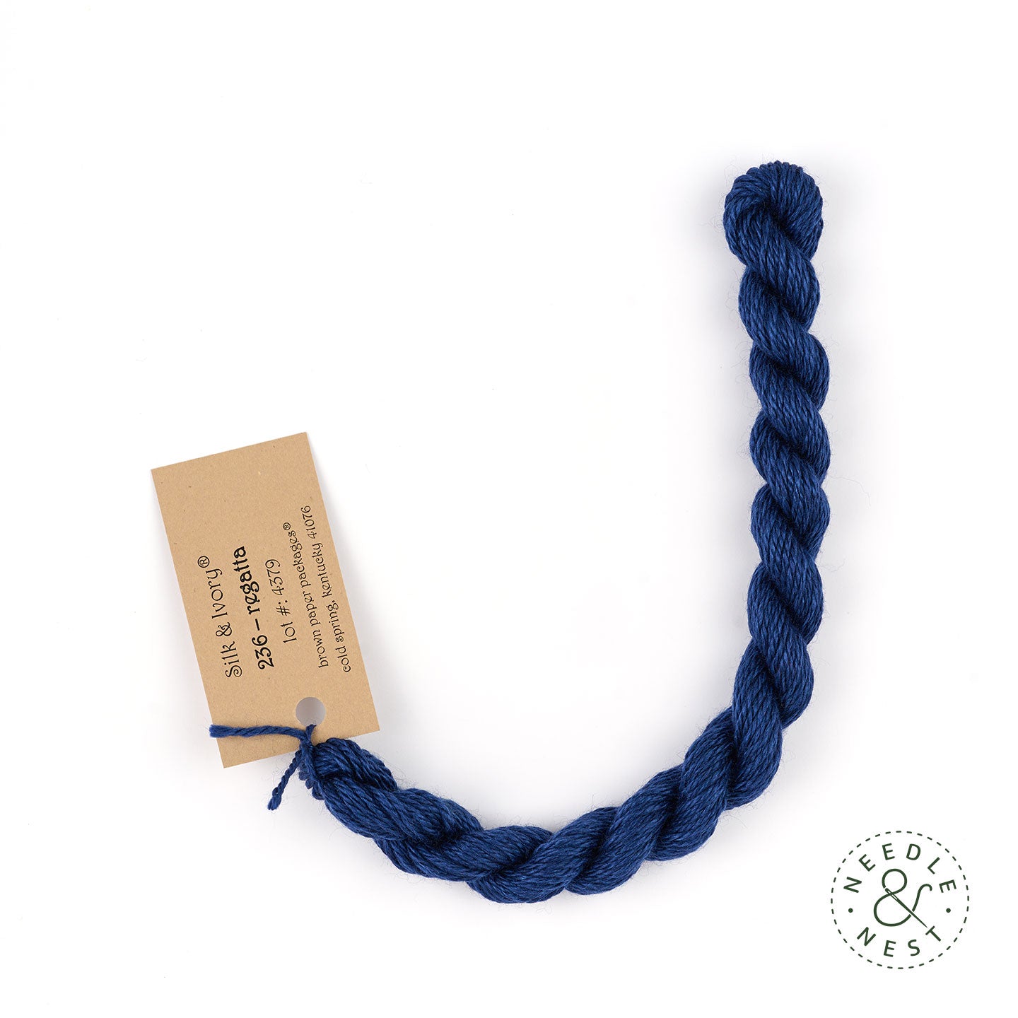 Silk & Ivory Regatta Thread on a White Background