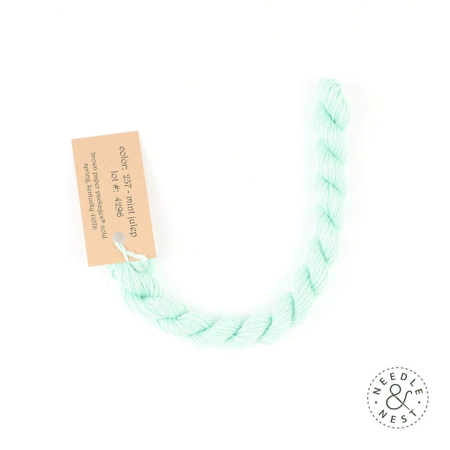 Silk & Ivory Mint Julep Thread on a White Background