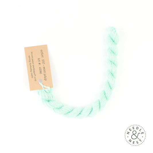 Silk & Ivory Mint Julep Thread on a White Background