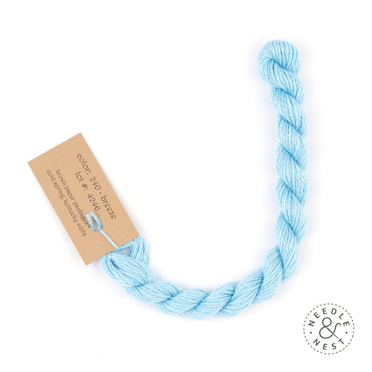 Silk & Ivory Breeze Thread on a White Background