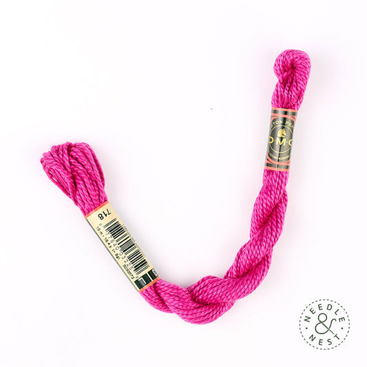 DMC 3 Pearl Cotton 718 Rose Magenta