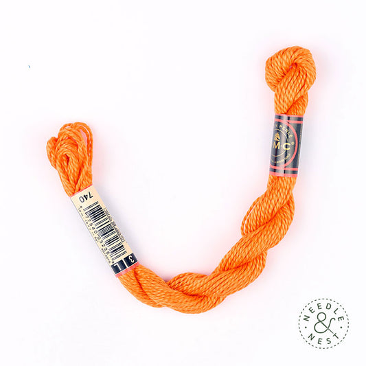 DMC 3 Pearl Cotton 740 Orange Papaya