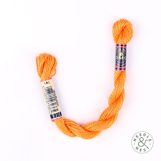 DMC 3 Pearl Cotton 741 Mandarin