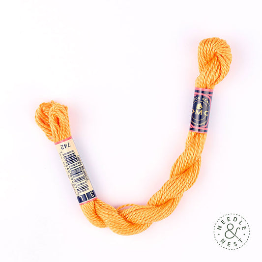 DMC 3 Pearl Cotton 742 Clementine