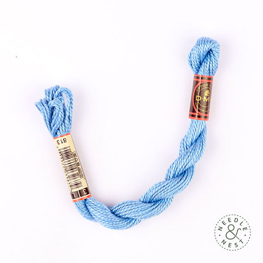 DMC 3 Pearl Cotton 813 Gallic Blue