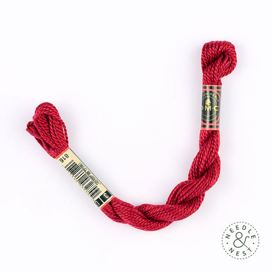 DMC 3 Pearl Cotton 816 Cherry Red
