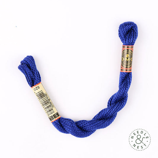 DMC 3 Pearl Cotton 820 Royal Blue